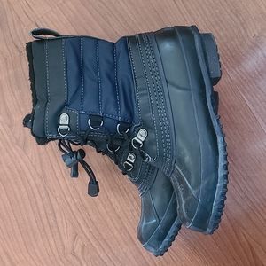 Lands End Winter boots size 1 in blue/black
